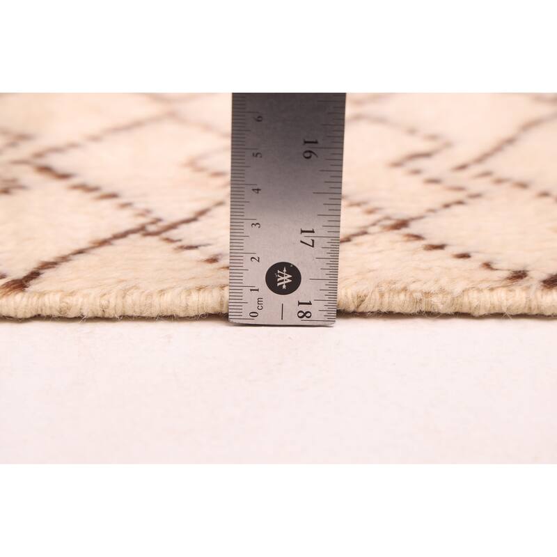 ECARPETGALLERY Hand-knotted Pak Finest Marrakesh Cream Wool Rug - 4'2 x 6'1