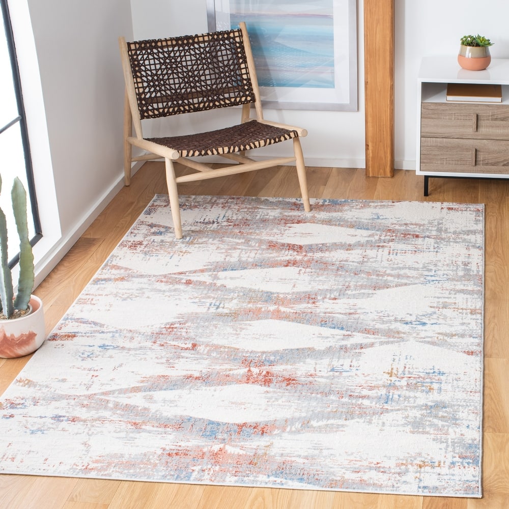 SAFAVIEH Amelia Argjentina Modern Diamond Distressed Rug