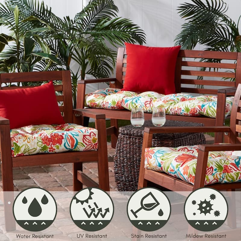 Breeze Floral 18-inch x 51-inch Outdoor Bench Cushion (Cushion Only)