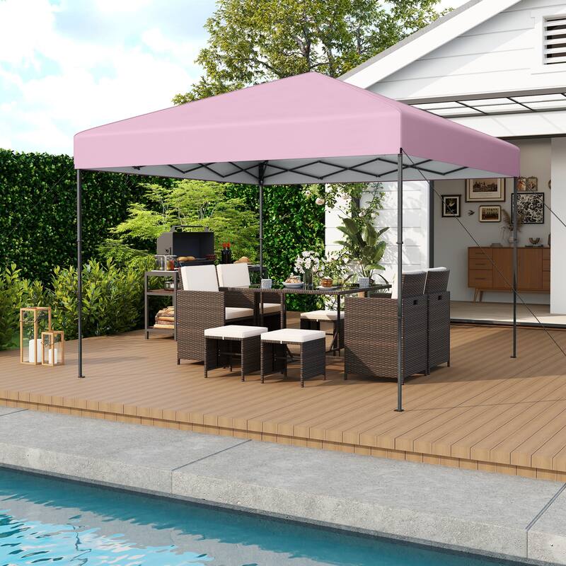 Gymax 10 X 10 FT Pop up Canopy Tent w/ Portable Carrying Bag 8 Stakes