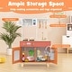 preview thumbnail 7 of 19, Costway Kids Play Kitchen with Microwave Stoves Rotation Knobs Ice - See Details