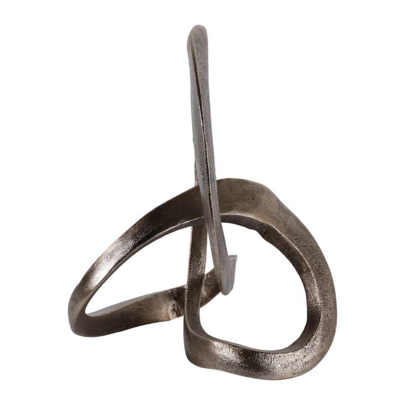 Twisted Knot Decorative Object Sculpture - Abstract Figurine Statue - 10.5"