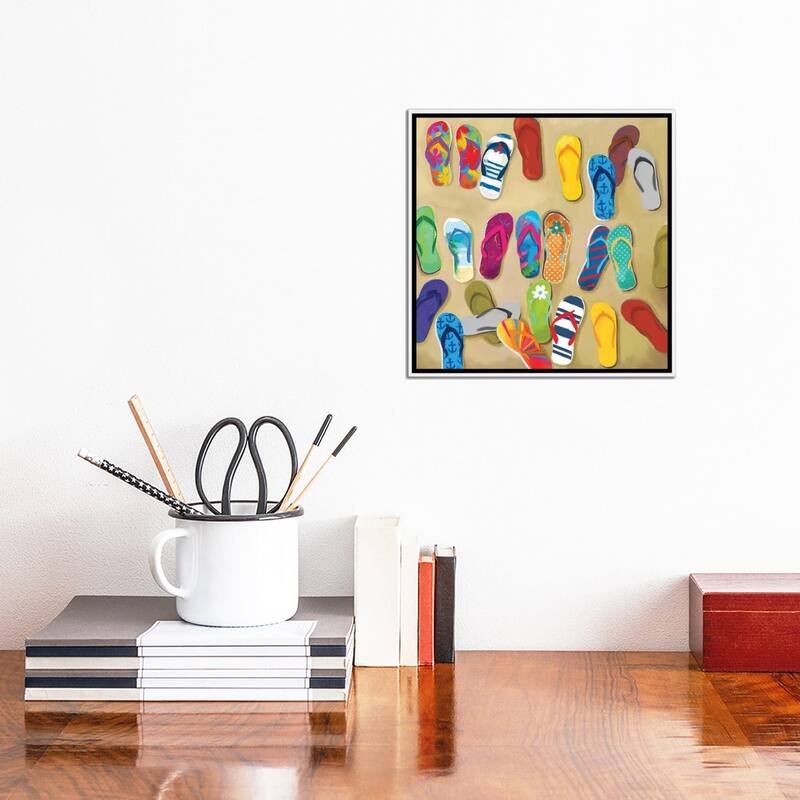 iCanvas "Flip Flops II" by Drako Fontaine Framed Canvas Print