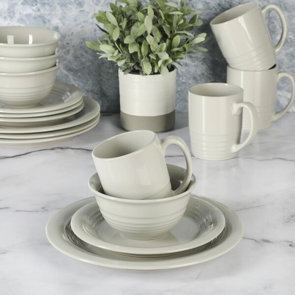 Martha Stewart Everyday 16 Piece Round Stoneware Dinnerware Set in