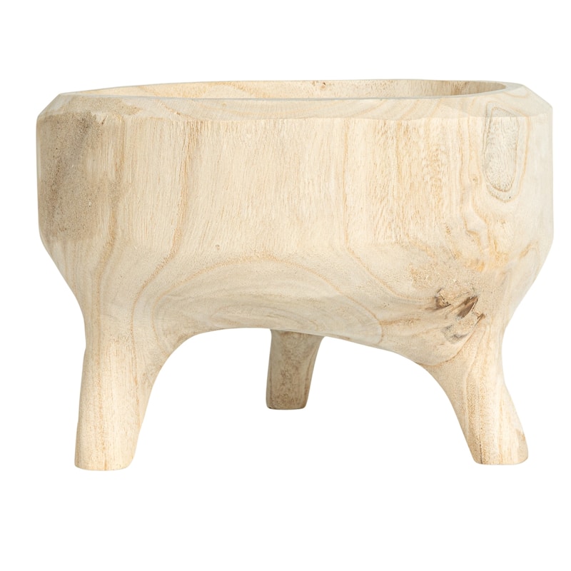 Paulownia Footed Wood Bowl