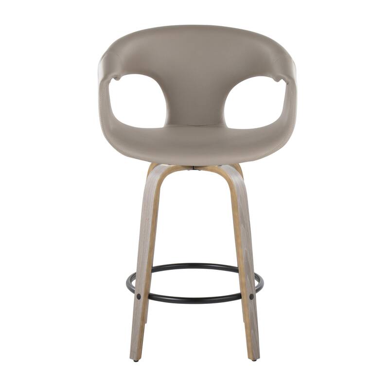 Carson Carrington Saurya 26" Fixed-Height Counter Stool with Bent Wood Legs & Round Footrest (Set of 2)