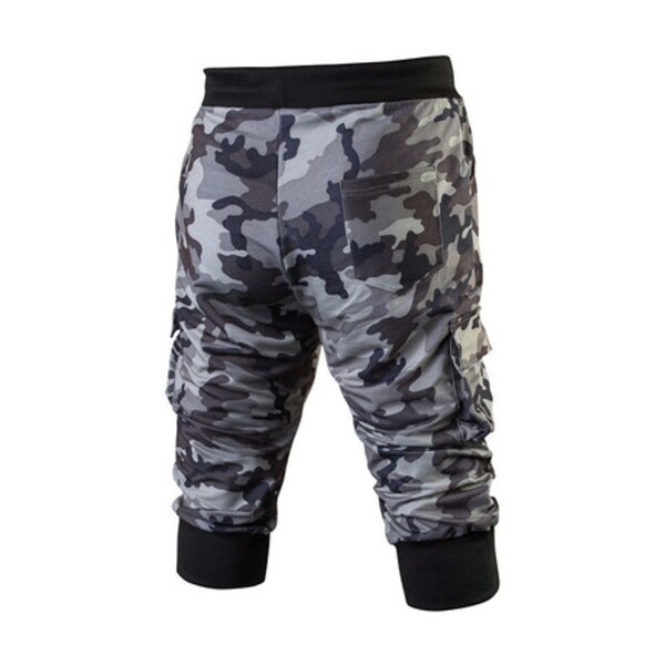 mens camo jogger shorts