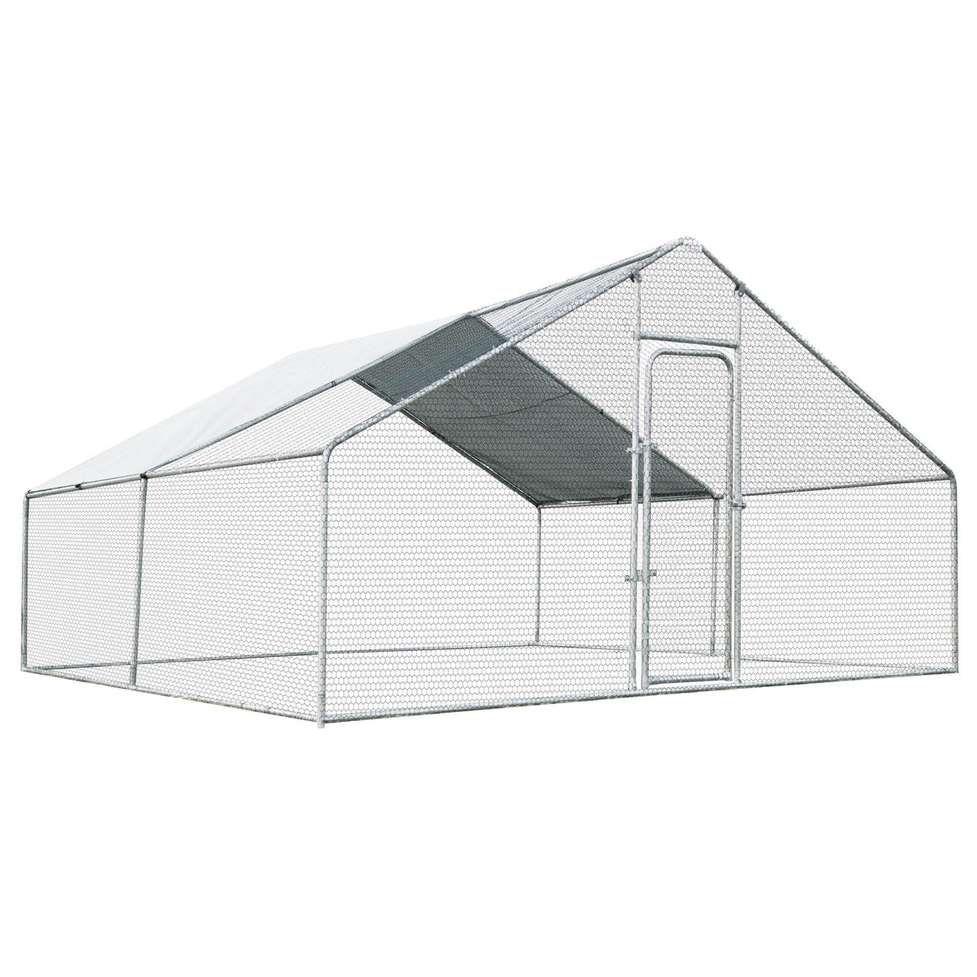 Gymax Large Walk In Chicken Coop Run House Shade Cage 13'x13' with