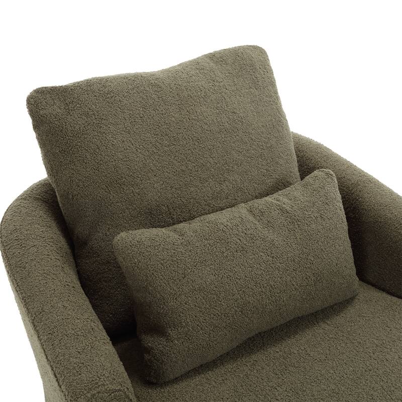 Swivel Barrel Chair, Comfy Round Accent Sofa Chair for Living Room, 360 Degree Swivel Barrel Club Chair, Leisure Arm Chair