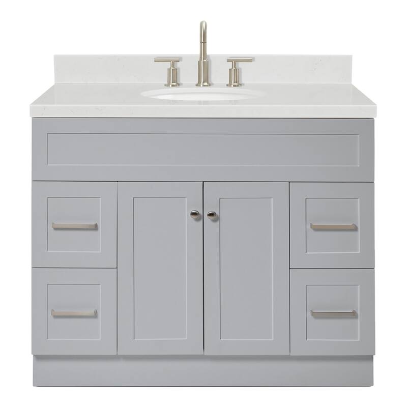 Ariel F042SCQOVO Hamlet 42" Free Standing Single Basin Vanity Set with - Grey