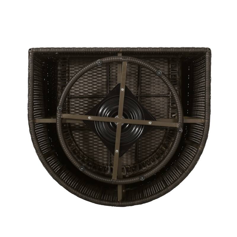 Darius Outdoor Aluminum Framed Wicker Swivel Club Chair (Set of 4) by Christopher Knight Home