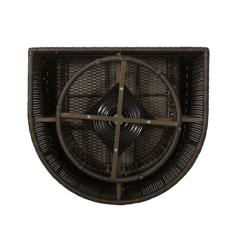 Darius Outdoor Wicker Aluminum Swivel Chair by Christopher Knight Home