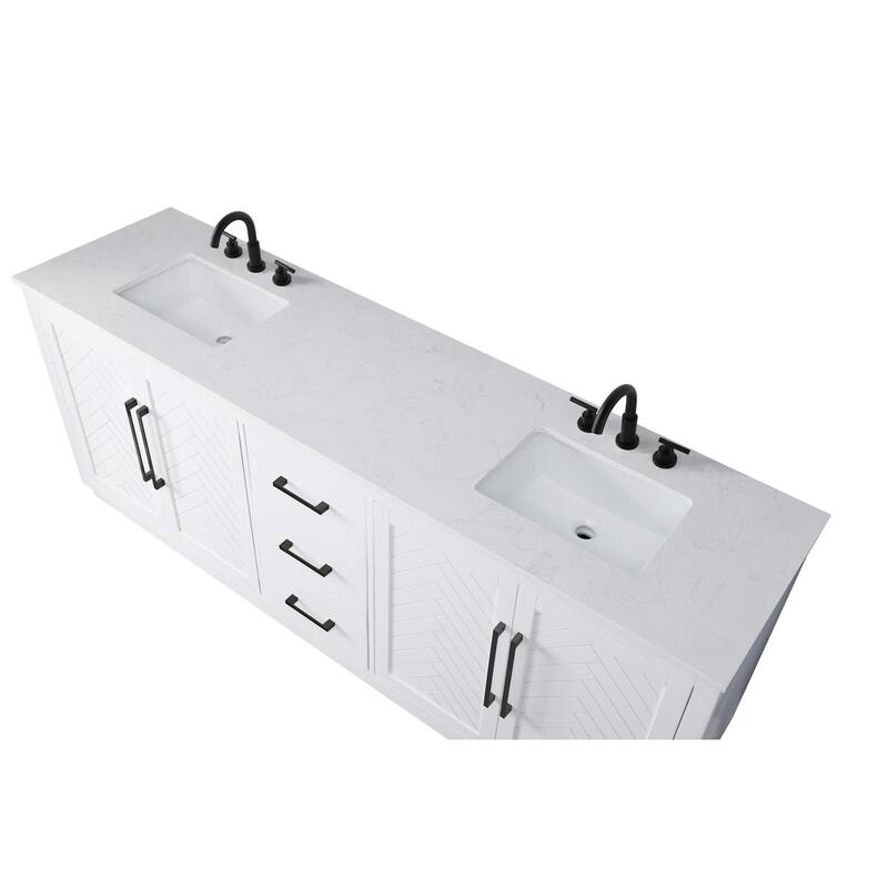 Elegant Lighting VF29084D Chase 84" Free Standing Double Basin Vanity