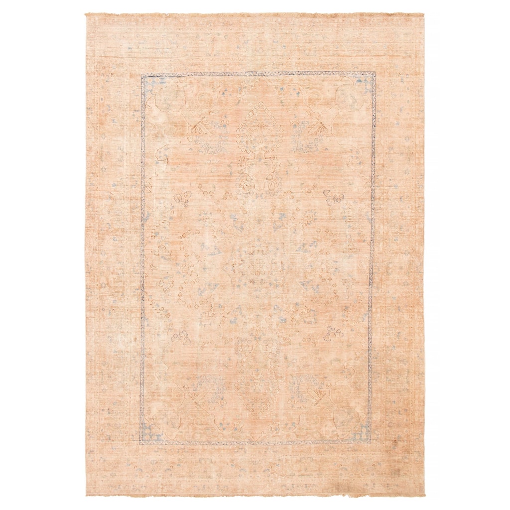 ECARPETGALLERY Hand-knotted Antalya Vintage Tan Wool Rug - 7'7 x 10'6