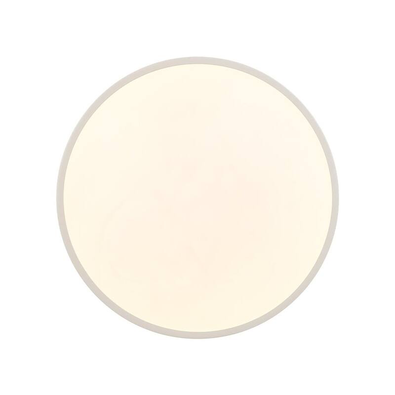 Modern Brass Blue Round LED Semi Flush Ceiling Light 15.7in