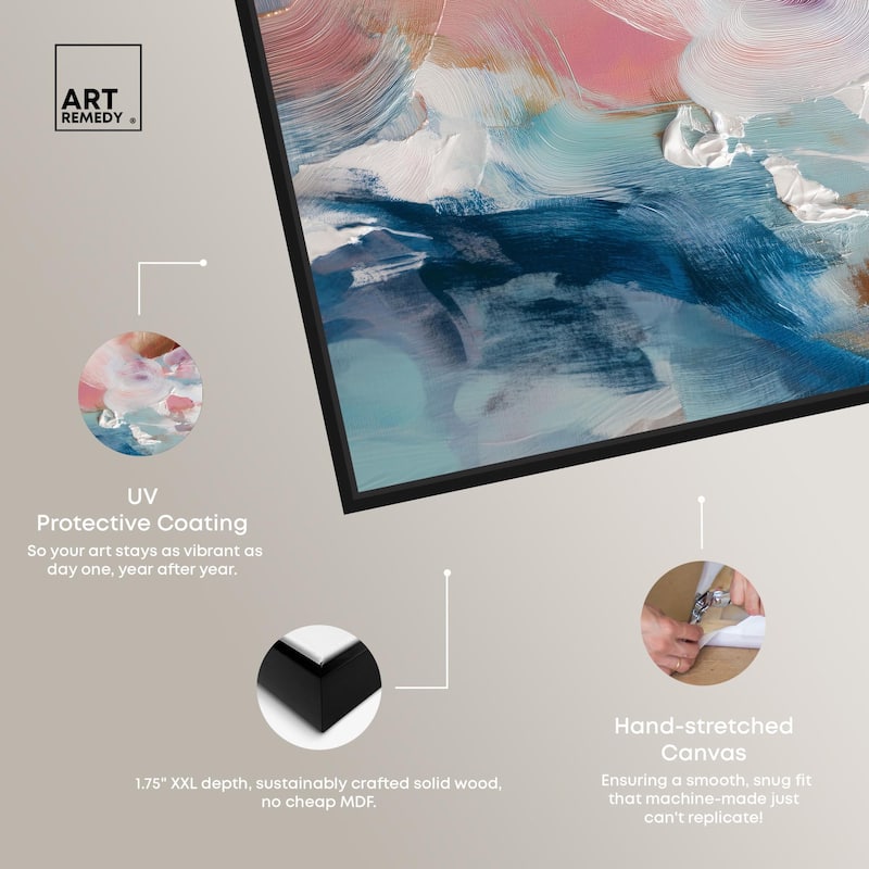 Rosy and Ocean Hues I Canvas by Art Remedy