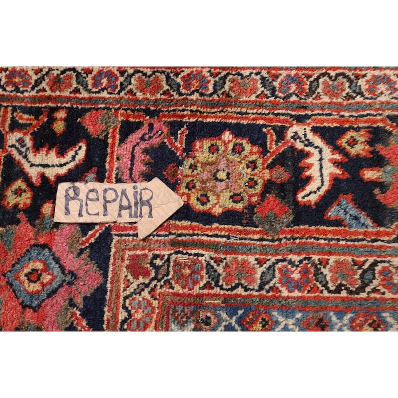 Pre-1900 Antique Sultanabad Large Rug Hand-Knotted Wool Carpet - 10'5"x 13'11"