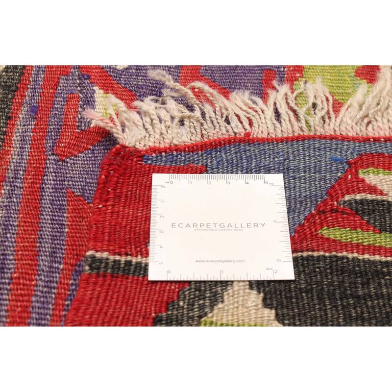 ECARPETGALLERY Flat-Weave Sivas Red Wool Kilim - 4'7 x 9'2