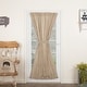 preview thumbnail 5 of 4, Sawyer Mill Ticking Stripe Door Panel - Door Panel 72x40 - Door Panel 72x40 Dark Creme/Coal Black