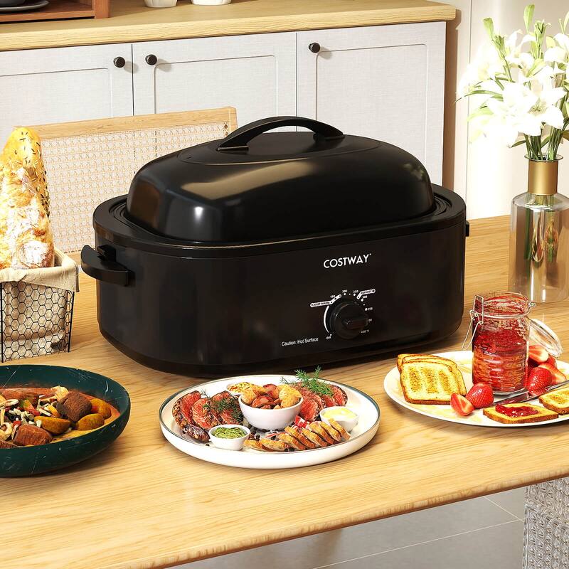 Costway 18 QT Electric Roaster Oven with Self-Basting Lid, Removable - See Details