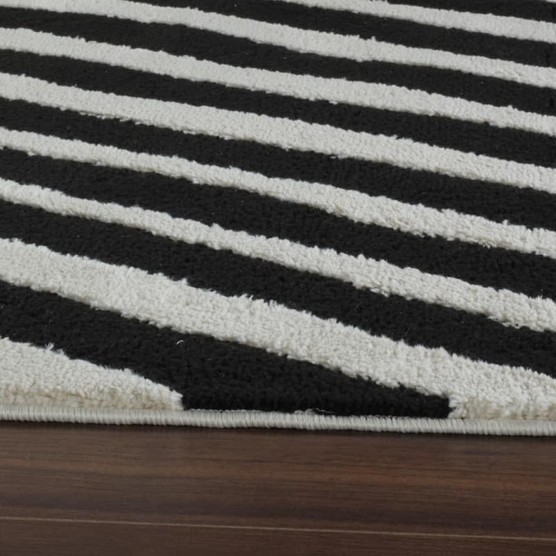Distressed Abstract Modern Stain Resistant Woven Durable Area Rug - 8' X 11'