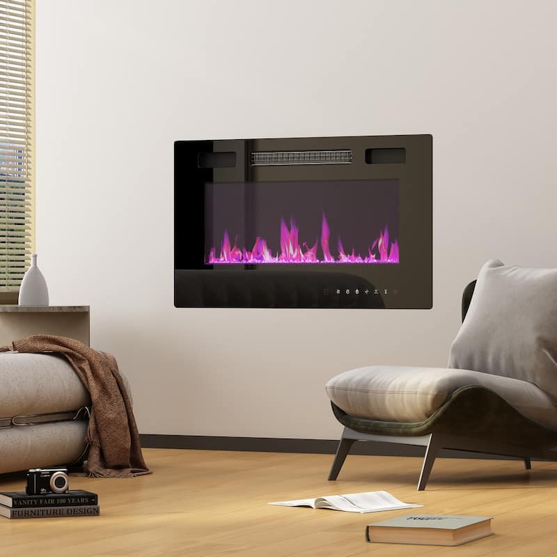 Entertainment Center with Fireplace Option:2 Flame Modes1500W 68.9"W - ElectricFireplace Only