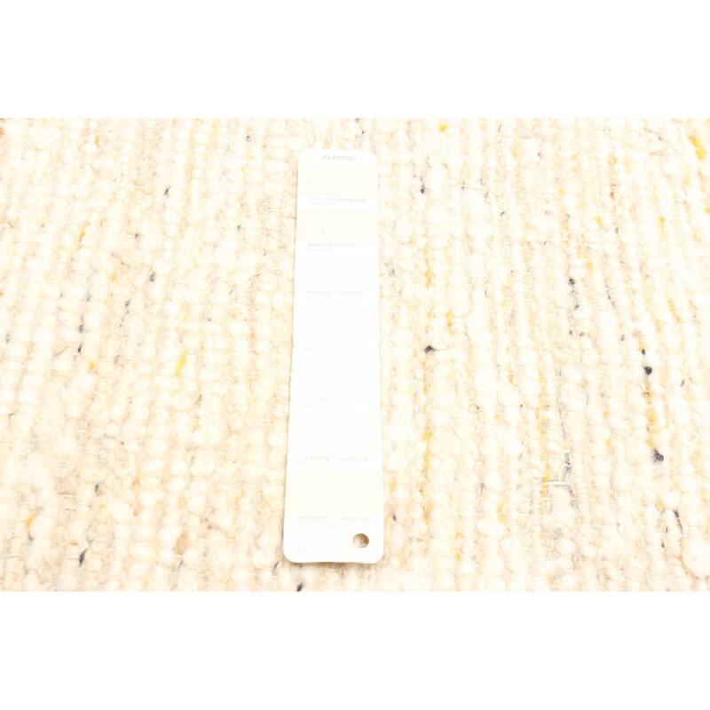 ECARPETGALLERY Braid weave Sienna Cream Wool Rug - 5'0 x 7'8