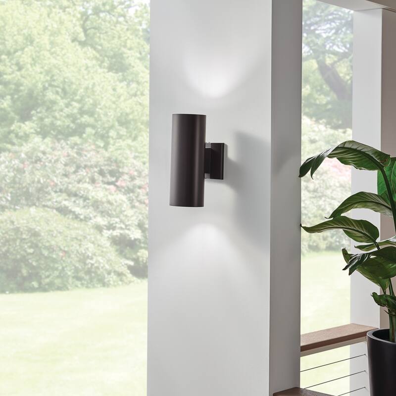 Kichler Lighting Contemporary 2-light Architectural Bronze Outdoor Wall Lantern