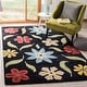 preview thumbnail 5 of 46, SAFAVIEH Handmade Blossom Aggie Modern Floral Wool Rug 3' x 5' - Black/Multi