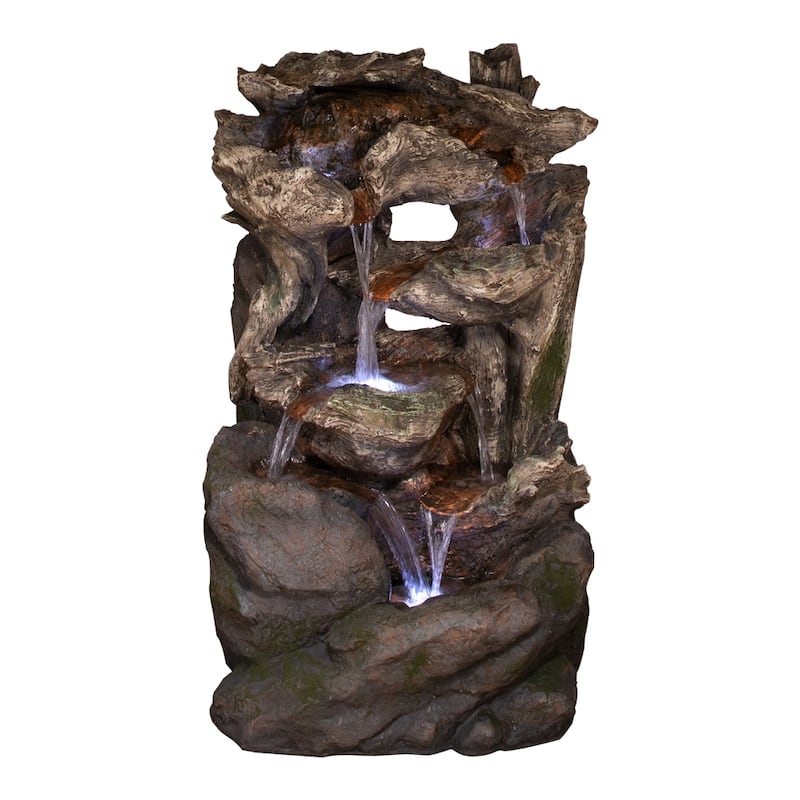 Curved Log Rainforest w/ LED light
