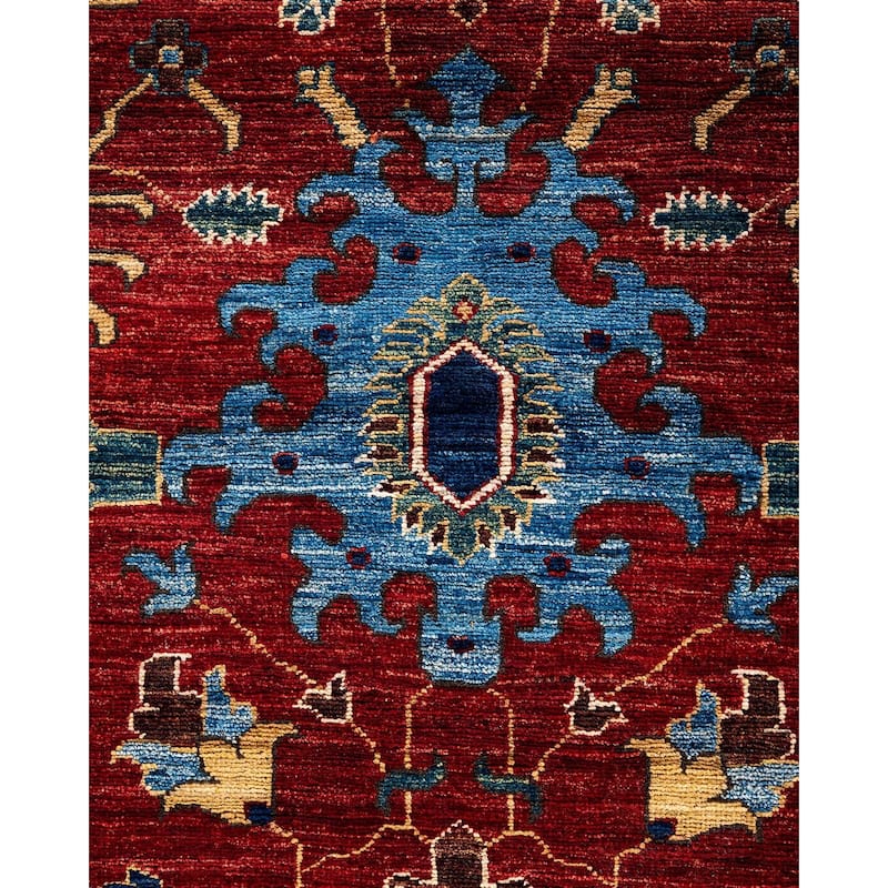 Serapi One-of-a-Kind Hand-Knotted Runner Rug - Red, 2' 8" x 9' 9" - 2' 8" x 9' 9"