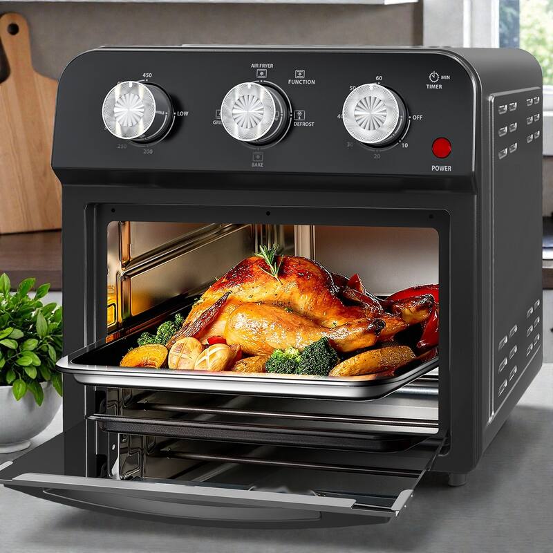 12.5 Quart Air Fryer Toaster Oven, 7-in-1 Convection Countertop Oven with Roast Bake Grill, 1500W