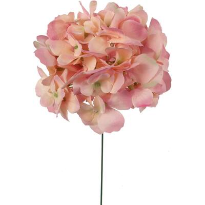 10 Pink Hydrangea Heads, 7" Diameter, Silk, Detachable Stems, Wedding Décor, Event Décor, Home Décor, DIY Projects Certified