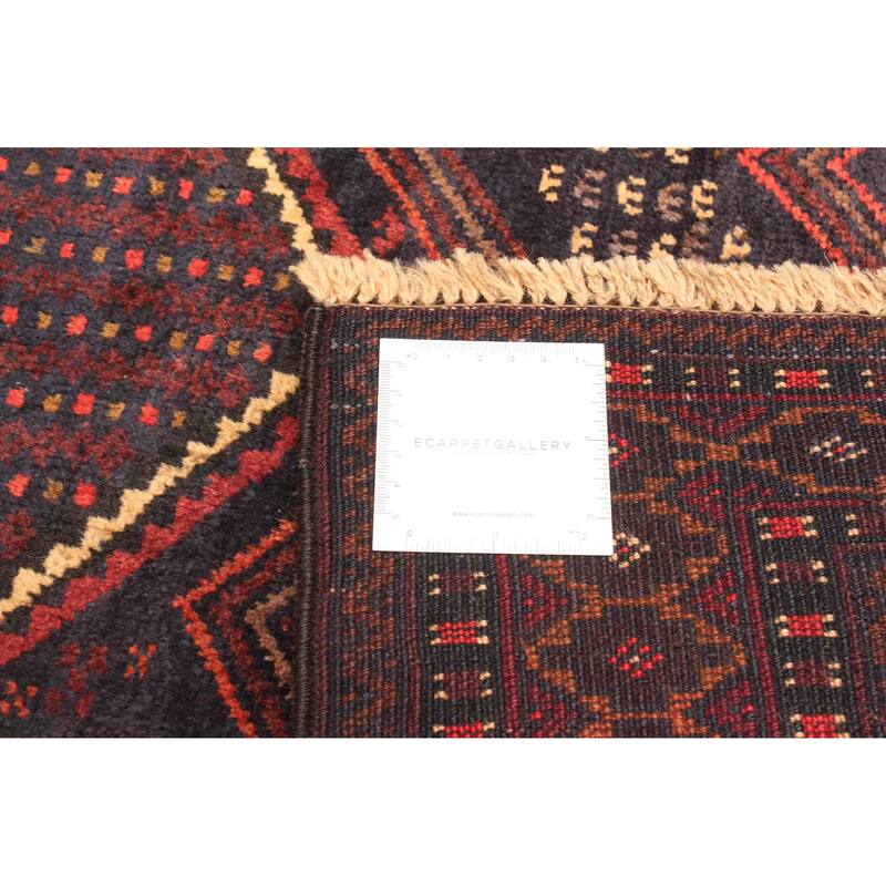 ECARPETGALLERY Hand-knotted Teimani Dark Navy Wool Rug - 2'9 x 4'6