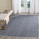 preview thumbnail 1 of 2, SAFAVIEH Handmade Flatweave Montauk Shkurte Cotton Rug - Navy/Ivory - 4' x 6'