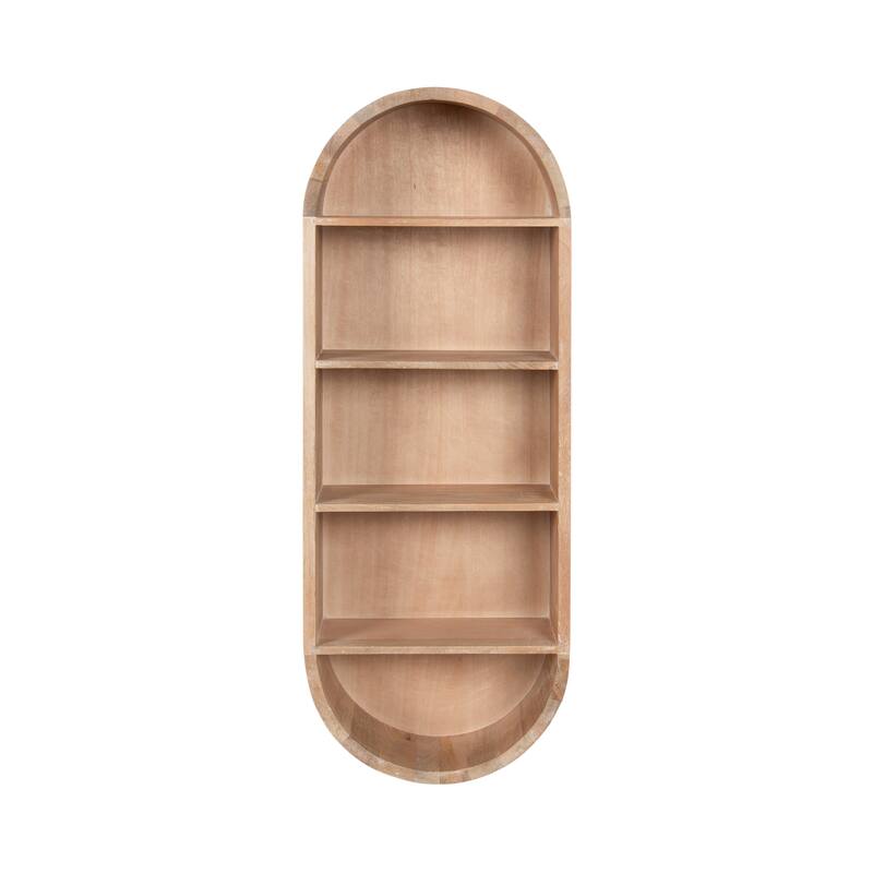 Kate and Laurel Hutton Wood Capsule Wall Shelf