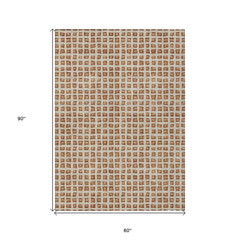 HomeRoots Geometric Transitional Rectangle Outdoor Rug
