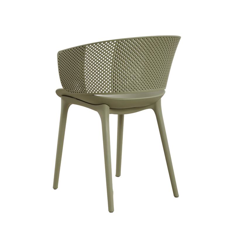 Christopher Knight Home - Gerald Modern Outdoor Plastic Dining Chair (Set of 2)