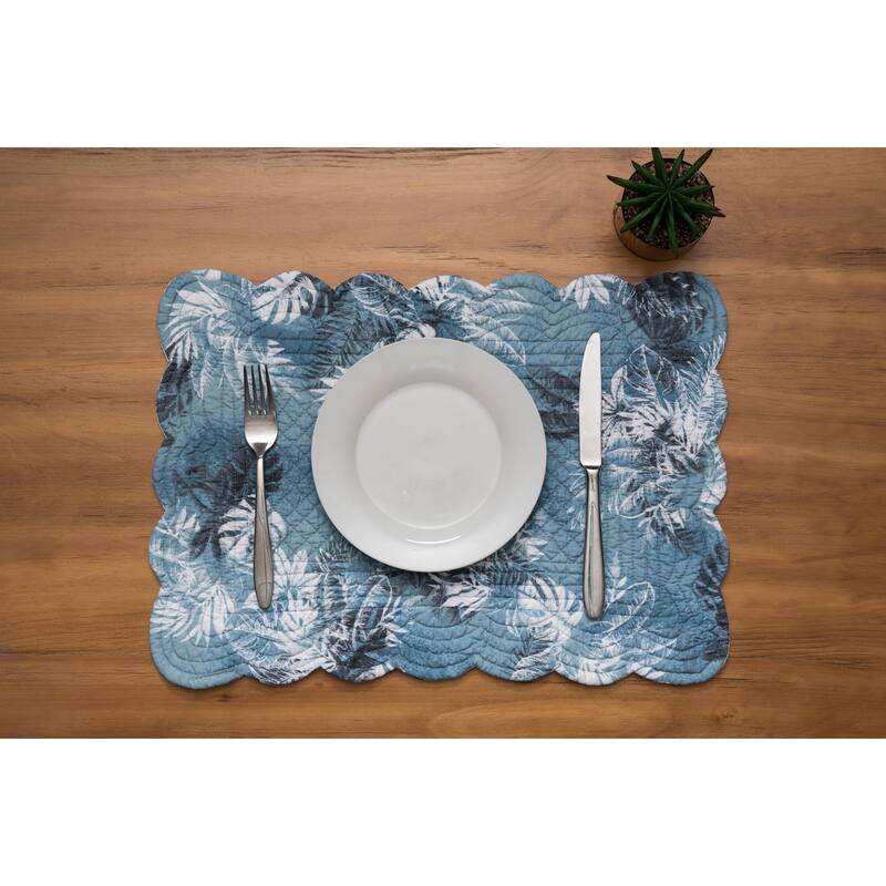 Bruno Palms Quilted Placemat Set 6