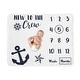 preview thumbnail 1 of 4, Nautical Anchor Boy or Girl Baby Monthly Milestone Blanket - Navy Blue and White Boat Crew Ocean Sea Sailing Gender Neutral