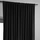preview thumbnail 9 of 11, Exclusive Fabrics Signature Extra Wide Warm Black Velvet Blackout Curtain (1 Panel) - Luxurious Blackout Drapery