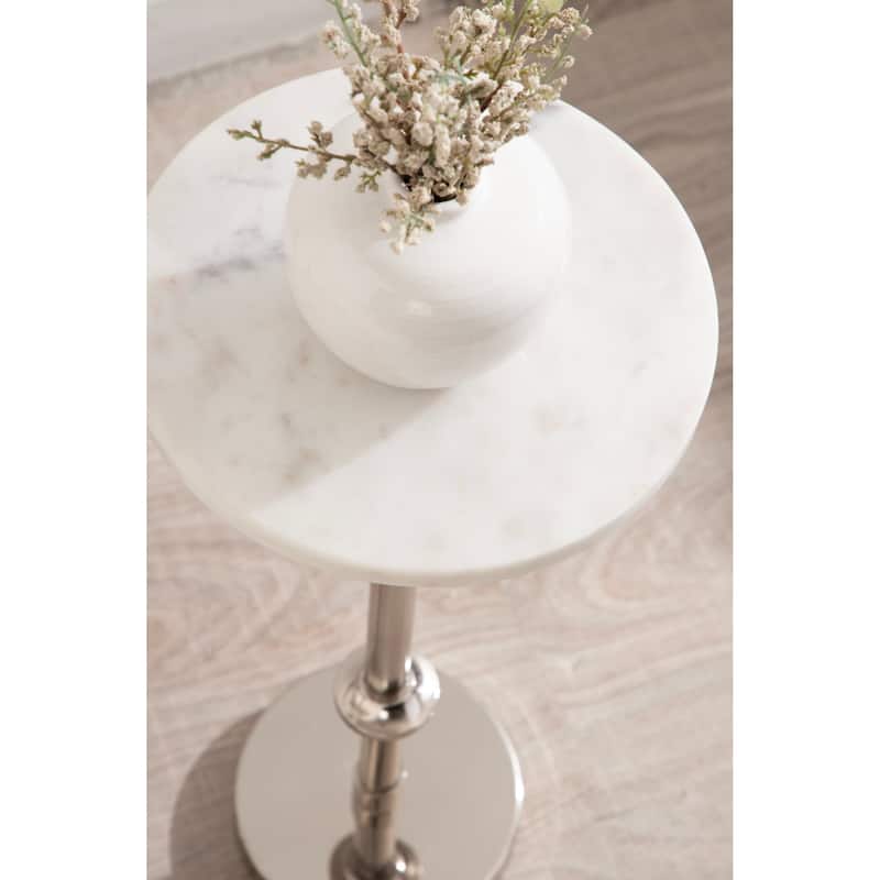 Kate and Laurel Engles Adjustable Marble Table and Plant Stand