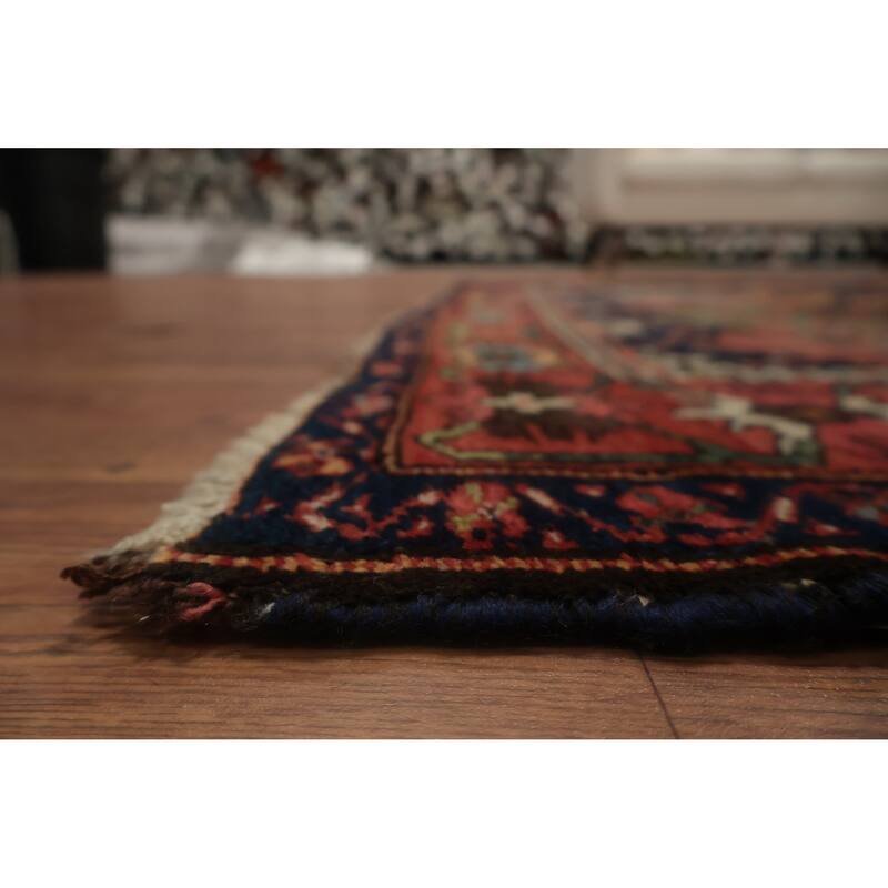 Hand Knotted Oriental 100% Wool Carpet Traditional All-Over Oranges & Rust Bakhtiari Area Rug - 9' 6'' X 5' 3''
