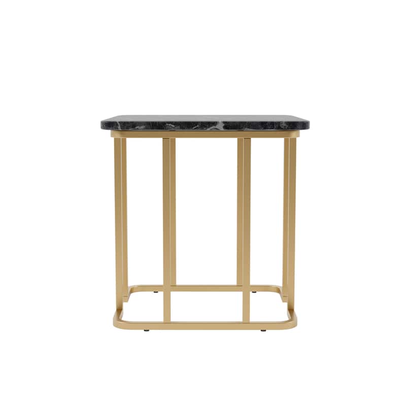 Deeanne Contemporary 24-inch Faux Marble Side Table by Furniture of America