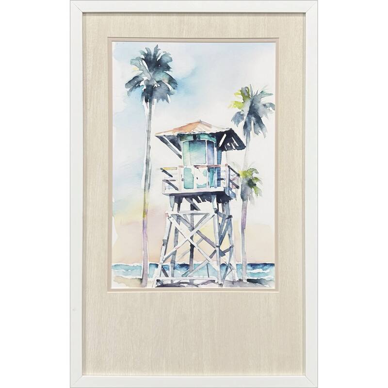 Paragon Boho Beachy Blue Framed Art