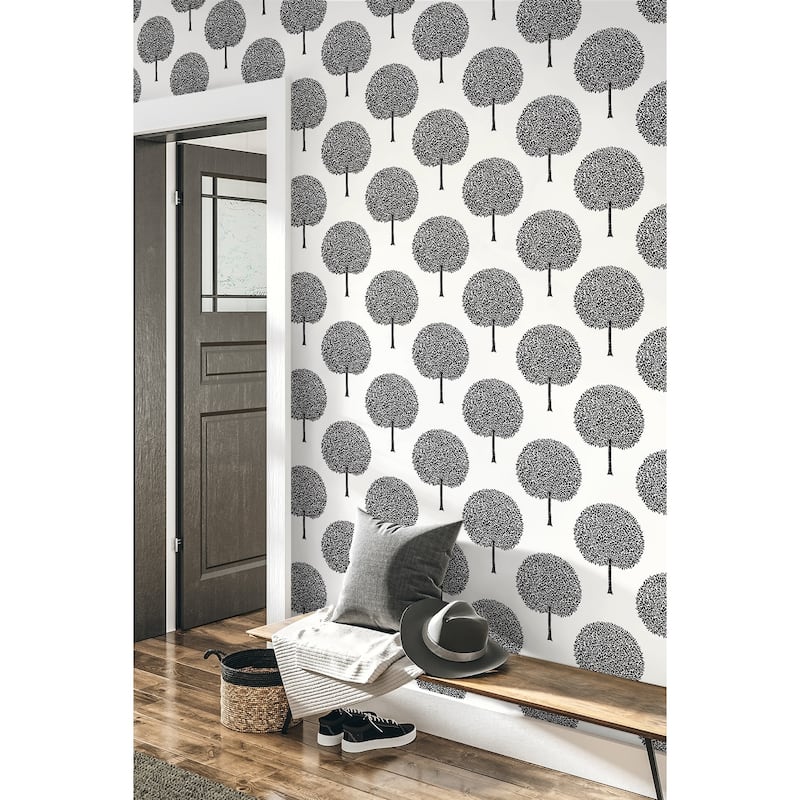 Seabrook Designs Demi Trees Non-Woven Unpasted Wallpaper