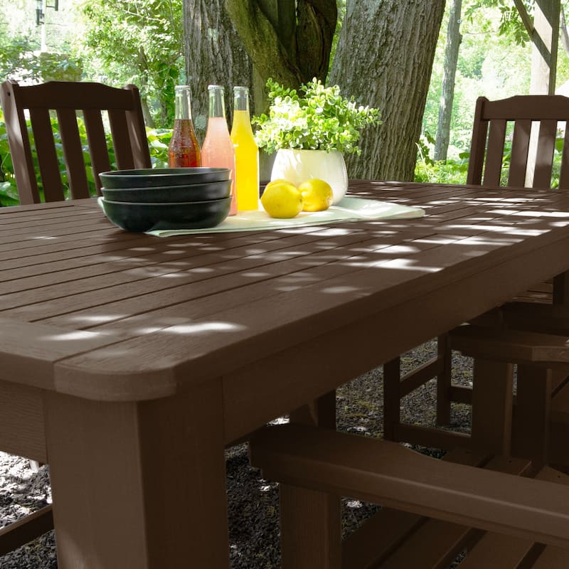 Lehigh 7-Piece Outdoor Dining Set - 42" x 72" Table, Counter-height