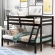 preview thumbnail 19 of 25, Twin over Full Solid Pine Wood Bunk bed with Full-length Guardrail,Clean Silhouette and A Hue of Elegance Espresso