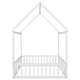 preview thumbnail 19 of 58, Wood House Bed with Fence and Door White - Full
