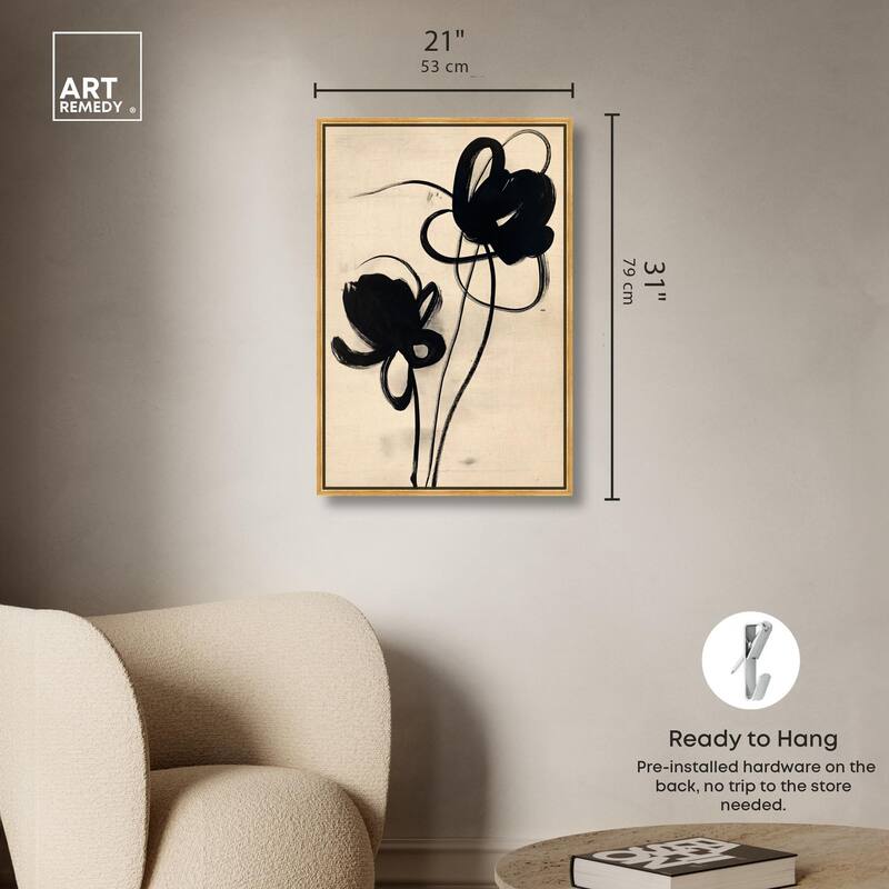 Florals in the Minimal I Canvas by Art Remedy